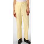 Pastellgelbe Unifarbene Business Business-Hosen aus Leinen für Damen Größe XS 