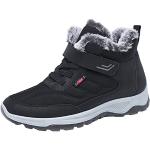 Schwarze Casual Trekkingschuhe & Trekkingstiefel mit Schnürsenkel aus Leder atmungsaktiv für Herren Größe 42 für den für den Winter 