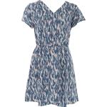 Marineblaue IRIEDAILY Vegane Mini Nachhaltige V-Ausschnitt Sommerkleider aus Viskose für Damen Größe S für den für den Sommer 