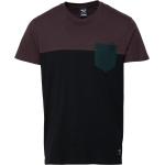 Schwarze Color Blocking Vegane Bio Shirts mit Tasche aus Jersey für Herren Größe XL 