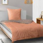Orange Rauten IRISETTE Nachhaltige Feinbiber Bettwäsche aus Baumwolle 135x200 