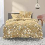 Goldene Motiv IRISETTE Nachhaltige Feinbiber Bettwäsche aus Baumwolle 135x200 