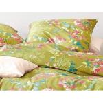 Olivgrüne Motiv IRISETTE Nachhaltige Blumenbettwäsche aus Jersey 135x200 