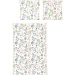 Reduzierte Grüne Blumenmuster IRISETTE Nachhaltige Bettwäsche aus Seersucker 135x200 
