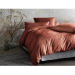 Rote IRISETTE Nachhaltige Bettwäsche Sets & Bettwäsche Garnituren aus Mako-Satin 155x220 2-teilig 