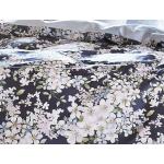 Hellblaue IRISETTE Nachhaltige Blumenbettwäsche mit Reißverschluss aus Mako-Satin 155x220 