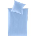 Blaue IRISETTE Nachhaltige bügelfreie Bettwäsche mit Reißverschluss aus Jersey 135x200 