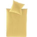 Gelbe IRISETTE Nachhaltige bügelfreie Bettwäsche mit Reißverschluss 135x200 