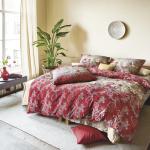 Reduzierte Rote Blumenmuster IRISETTE Nachhaltige Bettwäsche Sets & Bettwäsche Garnituren aus Mako-Satin trocknergeeignet 135x200 