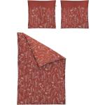 Rote Gestreifte IRISETTE Nachhaltige Baumwollbettwäsche aus Mako-Satin maschinenwaschbar 155x220 