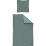 Grüne Unifarbene IRISETTE Paris Nachhaltige Bettwäsche Sets & Bettwäsche Garnituren aus Mako-Satin 155x220 