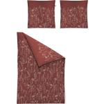 Rote IRISETTE Nachhaltige Satinbettwäsche mit Reißverschluss aus Baumwolle 135x200 