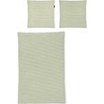 Grüne IRISETTE Nachhaltige Seersucker Bettwäsche mit Reißverschluss aus Baumwolle 135x200 