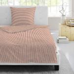 IRISETTE Nachhaltige Seersucker Bettwäsche mit Reißverschluss aus Baumwolle 155x200 