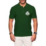 Irland Rugby-Poloshirt – Irisches Jersey, kurzärmeliges Oberteil, grünes gesticktes Abzeichen – für Herren-Polo-T-Shirts, Forrest Green, M
