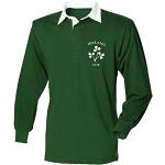 Irland Rugby Trikot – Irish Rugby Shirts Langarm – Geschenk für Herren Gr. M, Flaschengrün