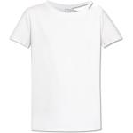 Reduzierte Weiße Kurzärmelige Iro T-Shirts aus Baumwollmischung für Damen Größe S 