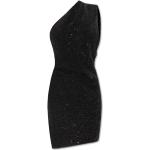 Schwarze Iro One Shoulder One-Shoulder-Kleider mit Pailletten mit Reißverschluss für Damen Größe XS für Partys 