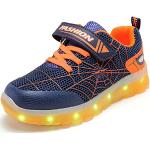 Blaue LED Schuhe & Blink Schuhe rutschfest für Kinder Größe 35 