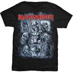 Schwarze Kurzärmelige Iron Maiden Herrenbandshirts aus Baumwolle Größe XXL 