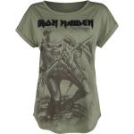 Olivgrüne Iron Maiden Damenbandshirts Größe 5 XL für Festivals 