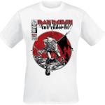 Weiße Iron Maiden Rundhals-Ausschnitt Herrenbandshirts Größe L für Festivals 
