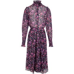 Isabel Marant Étoile, Galoa Blumenkleid mit Rüschen und Knopfdetail Pink, Damen, Größe: XS