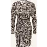 Reduzierte Schwarze Blumenmuster Langärmelige Isabel Marant Étoile Taillierte Kleider mit Reißverschluss aus Viskose für Damen Größe S 