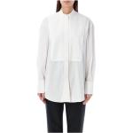Weiße Langärmelige Isabel Marant Stehkragen Stehkragenhemden aus Baumwolle für Damen Größe XS 