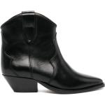 Schwarze Isabel Marant Spitze Cowboy-Boots & Cowboystiefeletten aus Kalbsleder für Damen Größe 36 mit Absatzhöhe 3cm bis 5cm 