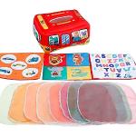 ISAKEN Baby Tissue Box Spielzeug, Tücherbox Baby Spielzeug Sensorische Spielzeug Box mit Bunten Schals Crinkle Tissue, Neugeborene Spielzeuggeschenke für 6-12 Monate