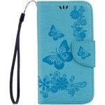 Reduzierte Blaue Blumenmuster Isaken Samsung Galaxy S4 Mini Cases Art: Flip Cases mit Insekten-Motiv mit Bildern aus Glattleder mit Band mini 