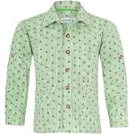 Grüne Isar Trachten Kindertrachtenhemden mit Knopf für Jungen Größe 110 
