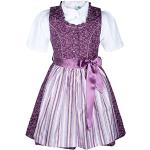 Violette Isar Trachten Kinderfestkleider mit Knopf aus Baumwolle für Mädchen Größe 140 