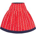 Rote Isar Trachten Midi Knielange Kinderröcke aus Baumwolle für Mädchen Größe 104 für den für den Sommer 