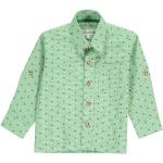 Reduzierte Grüne Isar Trachten Kindertrachtenhemden mit Knopf aus Baumwolle für Jungen Größe 110 