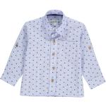 Reduzierte Hellblaue Isar Trachten Kindertrachtenhemden mit Knopf aus Baumwolle für Jungen Größe 128 