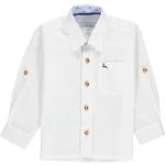 Reduzierte Weiße Bestickte Isar Trachten Kindertrachtenhemden mit Knopf aus Baumwolle für Jungen Größe 110 