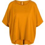 Zimtfarbene Sportliche Kurzärmelige Ischiko Bio T-Shirts für Damen Größe XL für den für den Frühling 