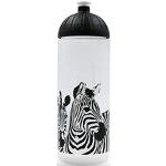 ISYbe Original Marken-Trink-Flasche für Kinder und Erwachsene, 700 ml, BPA-frei, Zebra-Motiv, geeignet für Schule-Reisen-Sport & Outdoor, Auslaufsicher auch mit Kohlensäure, Spülmaschine-fest