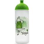 ISYbe Original Marken-Trink-Flasche für Kinder und Erwachsene, 700 ml, BPA-frei, Yogafrosch-Motiv, geeignet für Schule-Reisen-Sport & Outdoor, Auslaufsicher auch mit Kohlensäure, Spülmaschine-fest