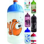ISYbe Trinkflasche 500ml Großer Clownfisch, weiß-transparent, schadstofffrei, spülmaschinengeeignet, auslaufsicher