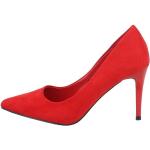 Reduzierte Rote Elegante Ital-Design Pfennigabsatz High Heels & Stiletto-Pumps für Damen Größe 40 