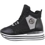 Reduzierte Schwarze Ital-Design High Top Sneaker & Sneaker Boots für Damen Größe 39 für den für den Herbst 
