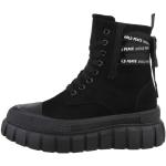 Schwarze Ital-Design High Top Sneaker & Sneaker Boots aus Textil für Damen Größe 36 