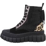 Schwarze Ital-Design High Top Sneaker & Sneaker Boots aus Textil für Damen Größe 38 