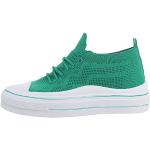 Grüne Ital-Design Low Sneaker aus Textil für Damen Größe 39 