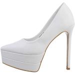 Weiße Ital-Design High Heels & Stiletto-Pumps aus Kunstleder für Damen Größe 39 