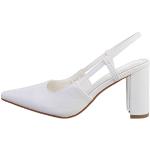 Weiße Ital-Design High Heels & Stiletto-Pumps aus Kunstleder für Damen Größe 39 