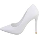 Weiße Ital-Design High Heels & Stiletto-Pumps aus Kunstleder für Damen Größe 40 